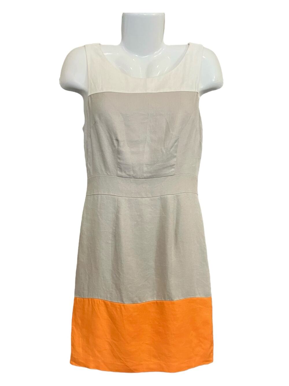 Banana Republic Women's Multicolor Color Block Sleeveless Linen Dress | Size 4